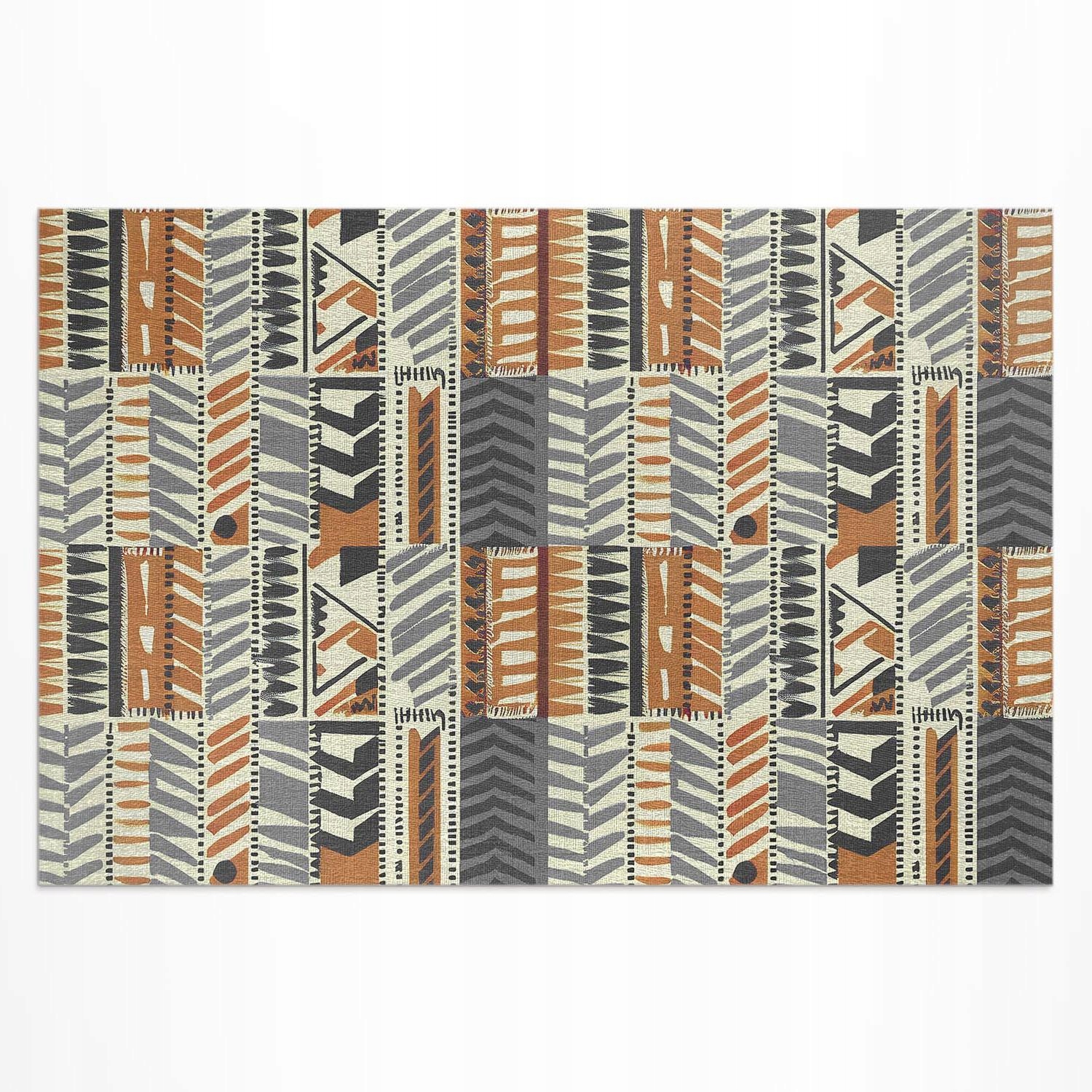 Vinylový Koberec na balkon Boho lineární abstrakce indiánský styl 60x90 cm