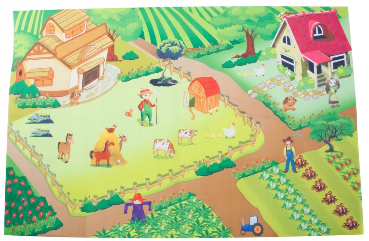 Mata podłogowa z autkami Ranch 120x80cm Sun Baby
