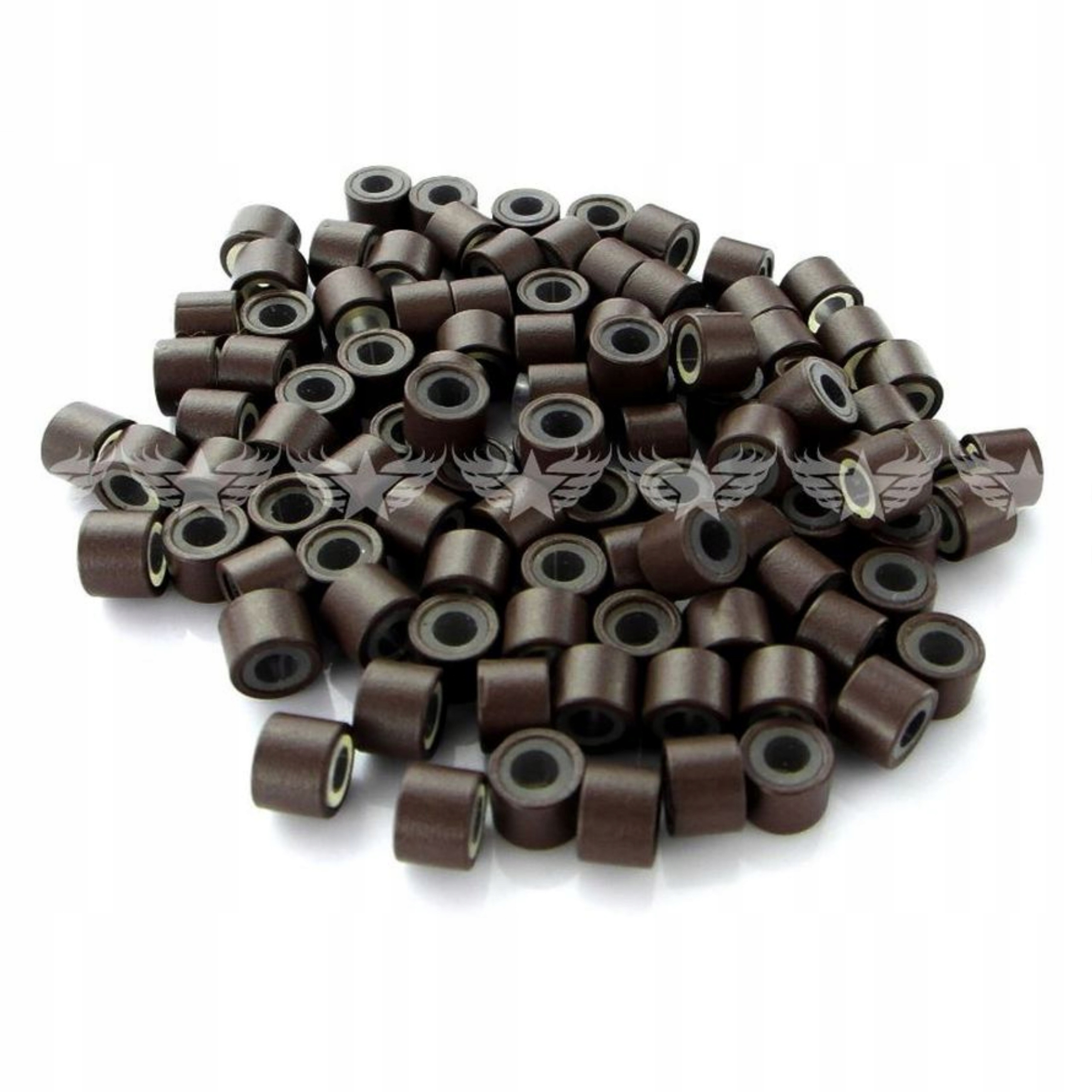 Ringi Mikroringi z silikonem 100 sztuk -L- ś. brąz