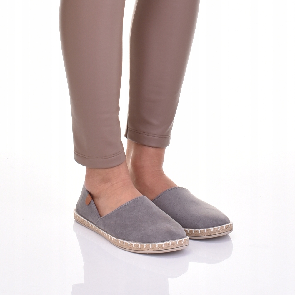 KLASYCZNE BUTY LETNIE ESPADRYLE DAMSKIE ZAMSZOWE WSUWANE NA SŁOMCE Oryginalne opakowanie producenta pudełko