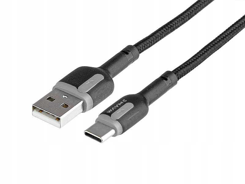 Wayme Kabel do ładowania i synchronizacji, w oplocie z mikrofibry, 100 cm,