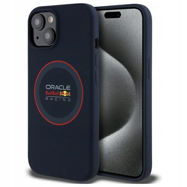 Pouzdro Pro Iphone 14 Silicone Red Ring Magsafe, Tmavě Modré