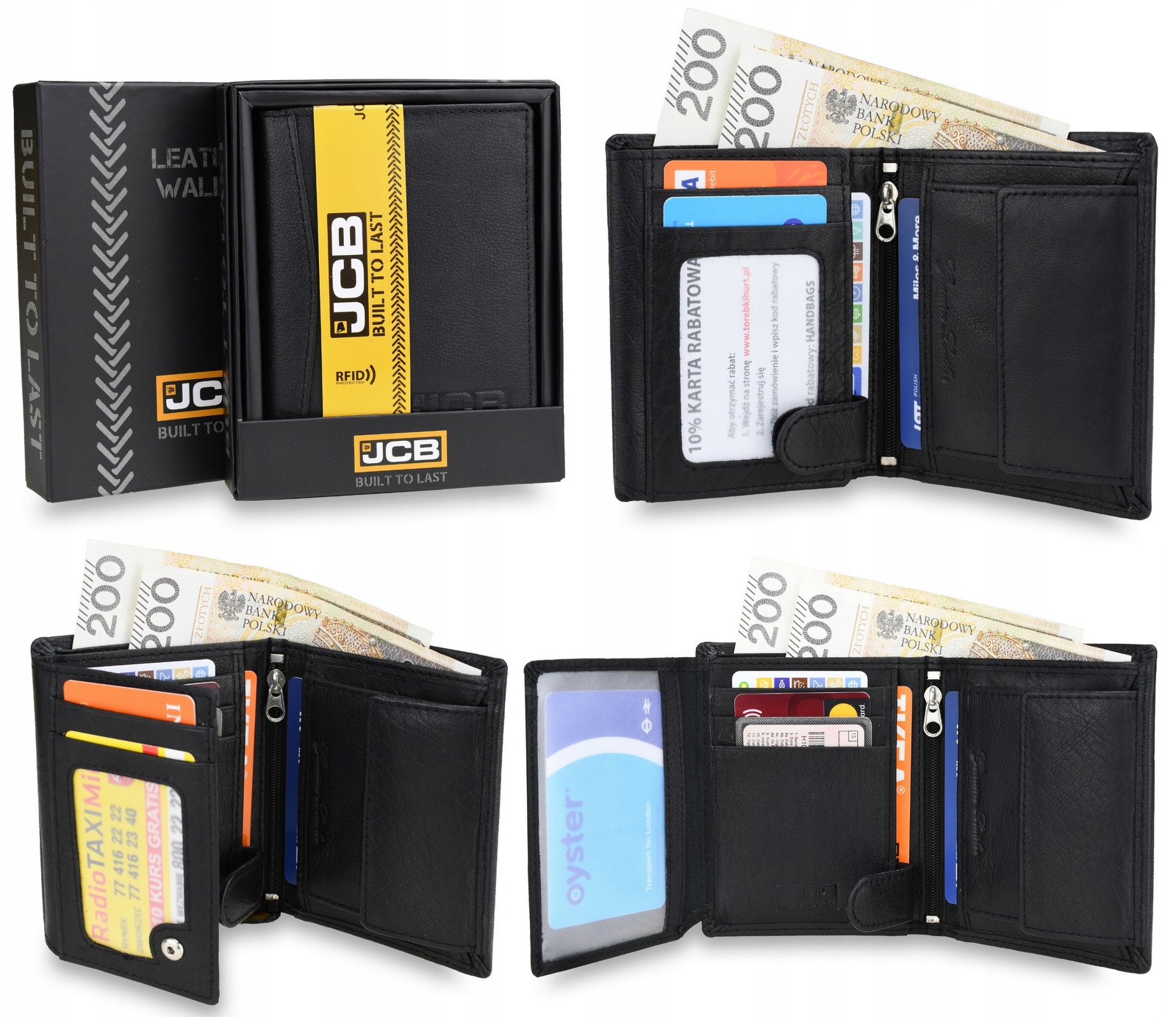 

Portfel Męski Skórzany+pudełko Skóra Rfid JCB54