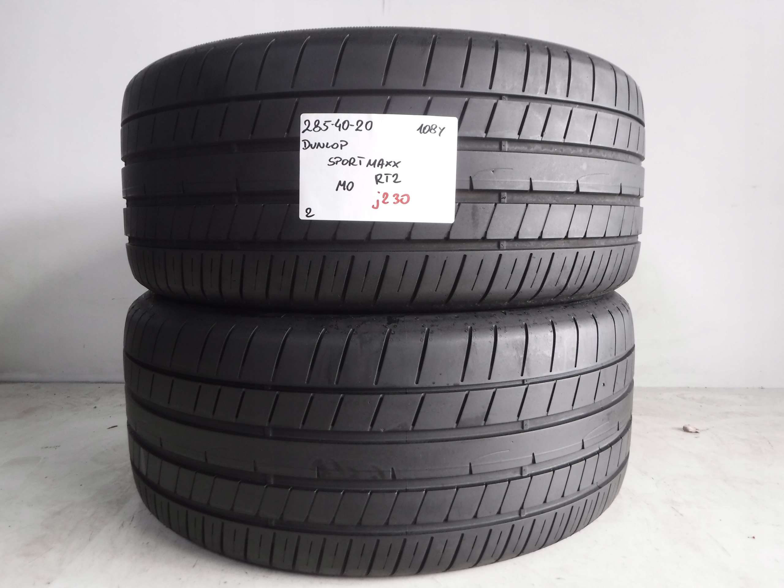 ЛІТНІ ШИНИ 285/40/20 108Y DUNLOP SPORT MAXX RT2