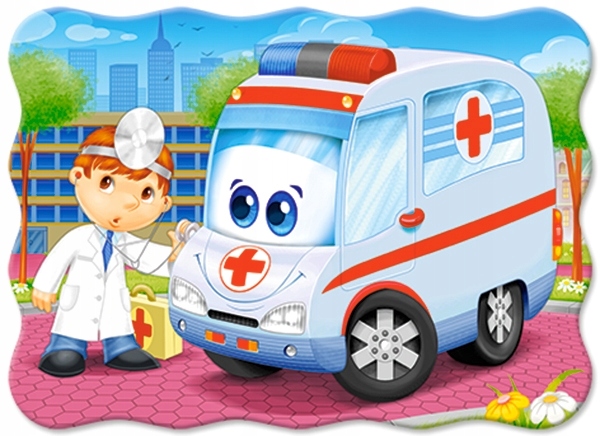 

Puzzle Auto Ambulans Karetka Doktor 4+ 30 Castor