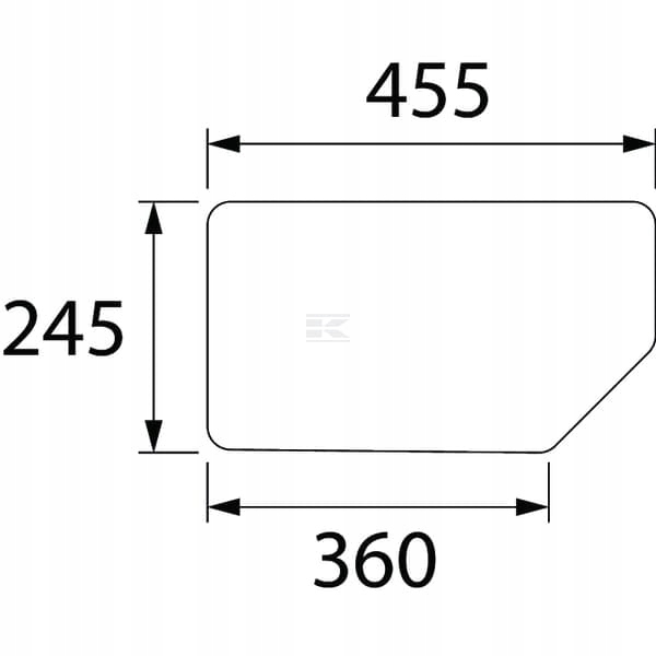 Spodní zadní sklo D6874 Kramp