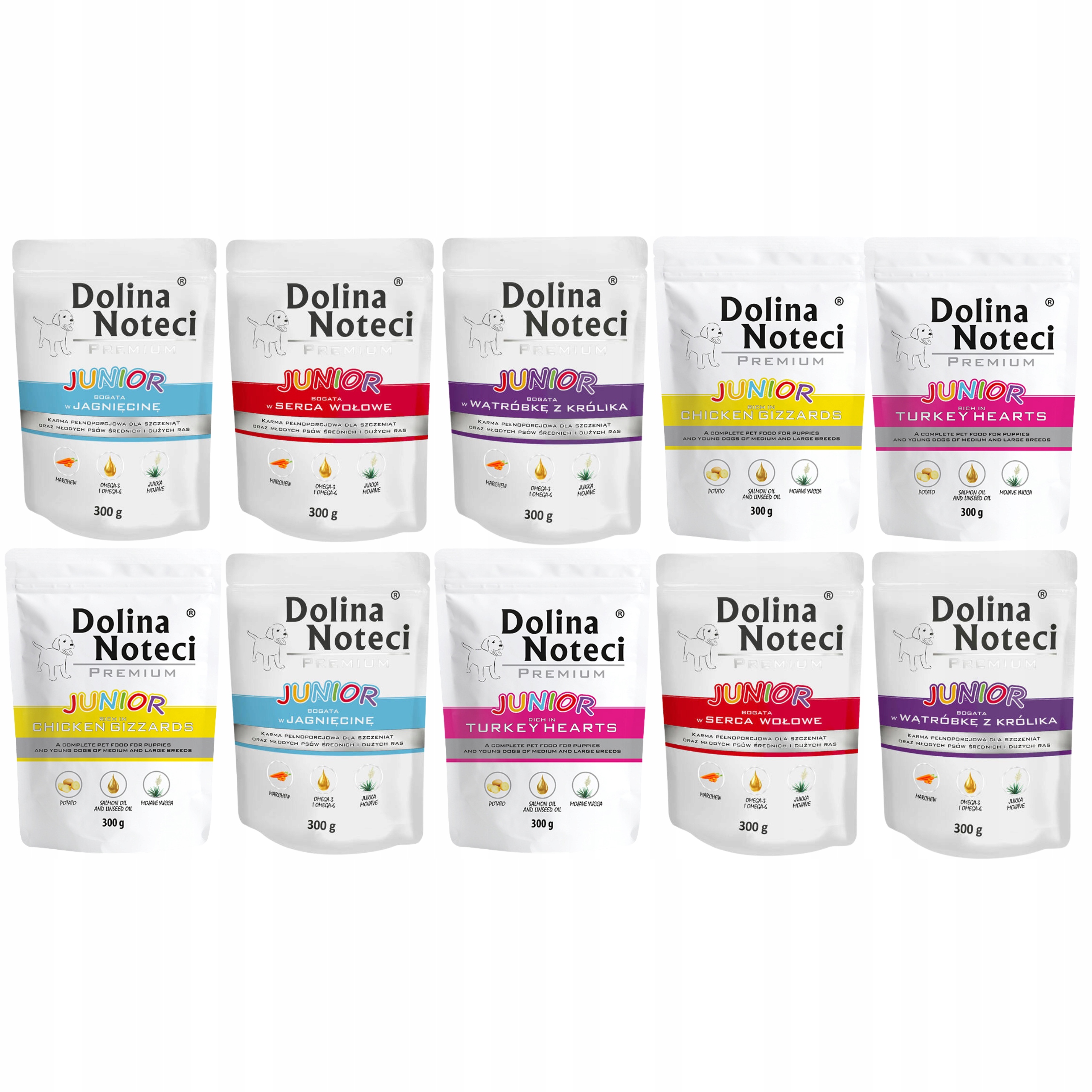 Levně Dolina Noteci Junior Krmivo mokré mix chutí 10 x 300 g