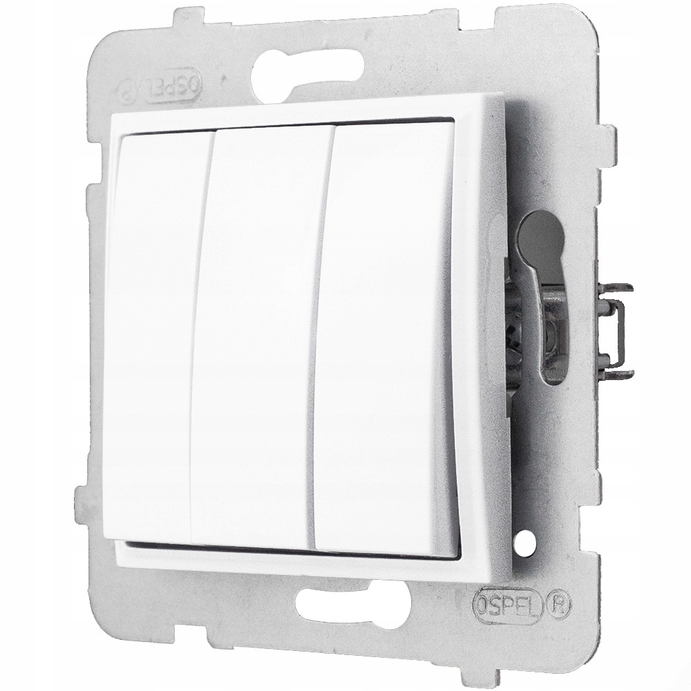 

Włącznik Światła Potrójny Kontakt Aria Biały