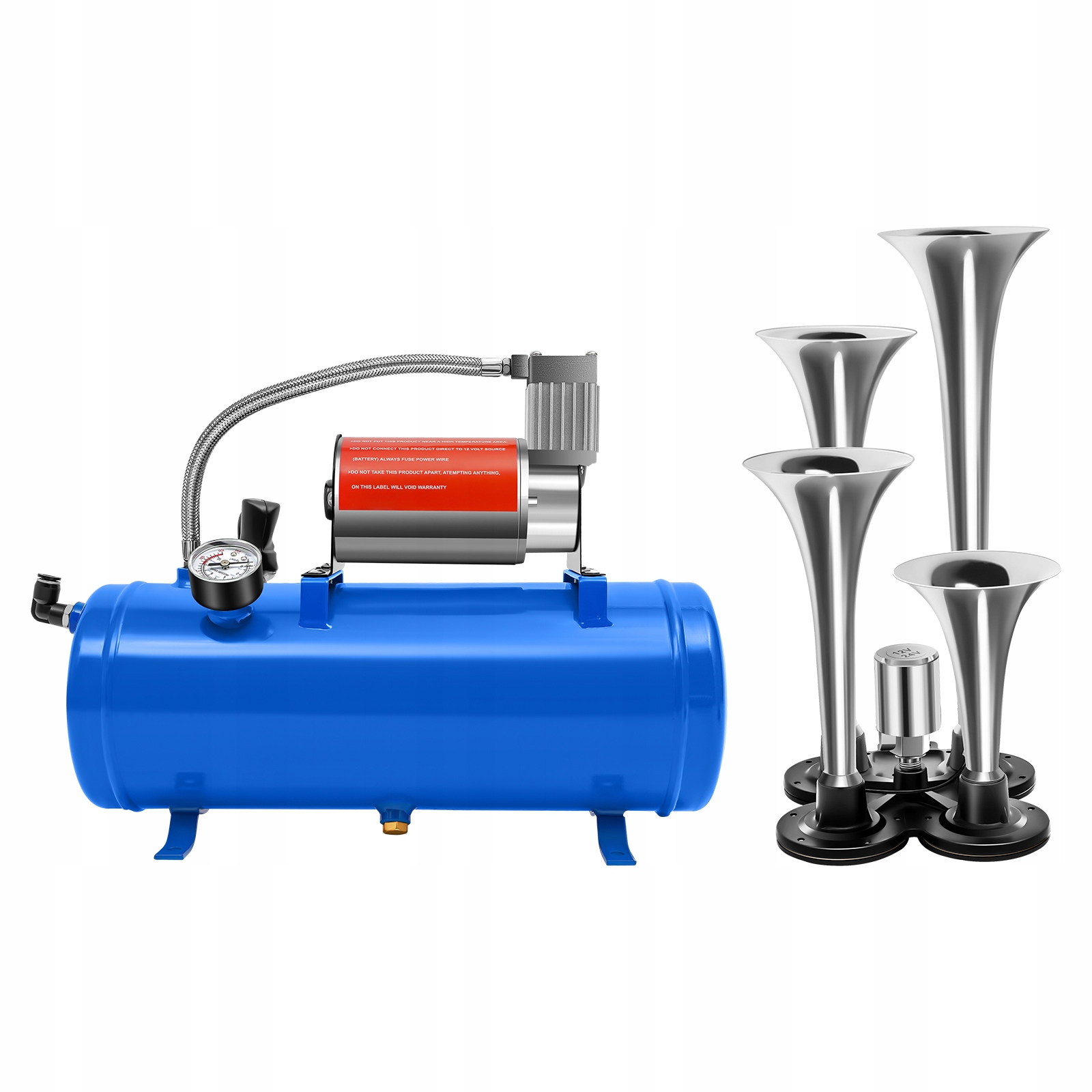 Sada Air Horn 6L 150 Psi 12v23A Kompresor vzduchu