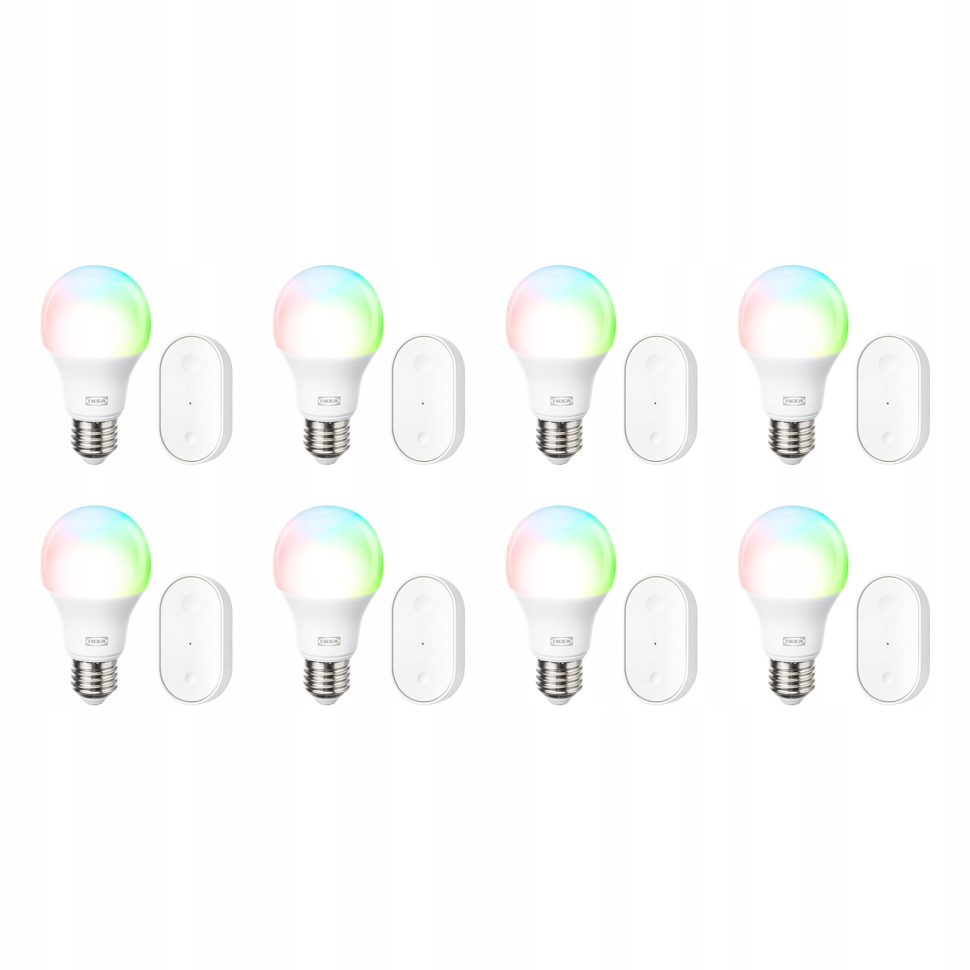 8 szt. Zestaw Startowy Smart Żarówka Led E27 Barwne i Białe