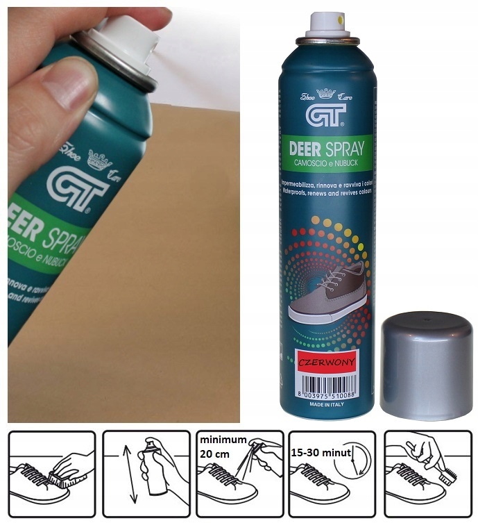 FARBA PASTA RENOWATOR SPRAY DO ZAMSZU NUBUKU BUTÓW EAN (GTIN) 8003975510118