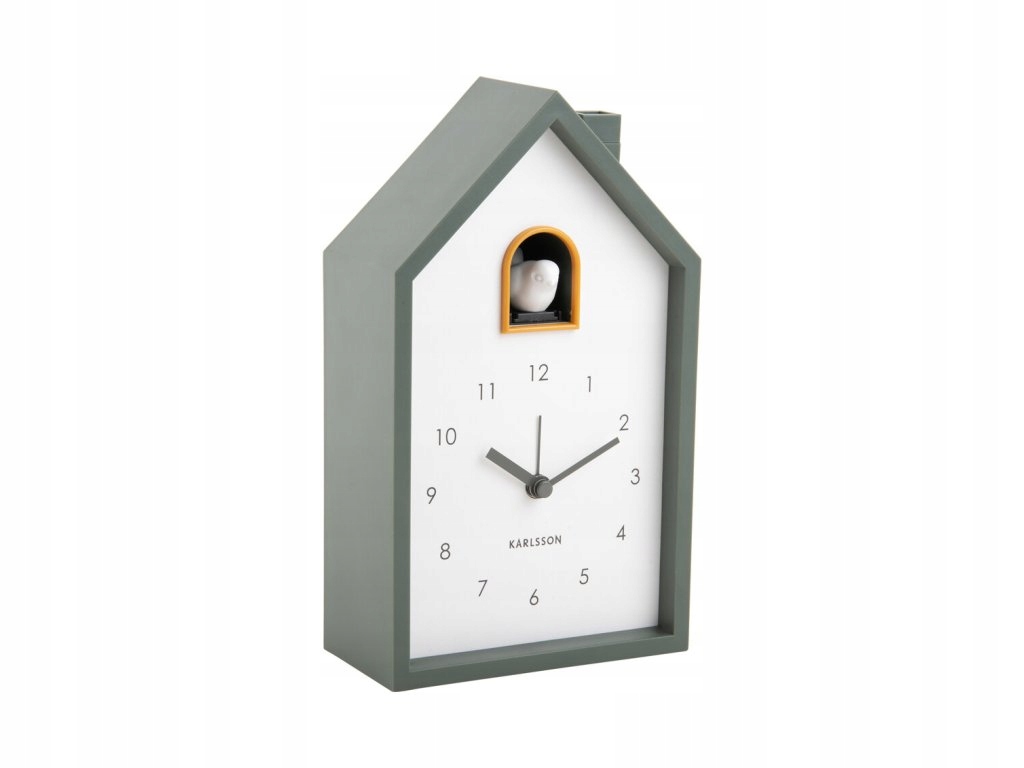 Kukačkové hodiny Cuckoo, 12 x 20 x 6 cm, zelená barva