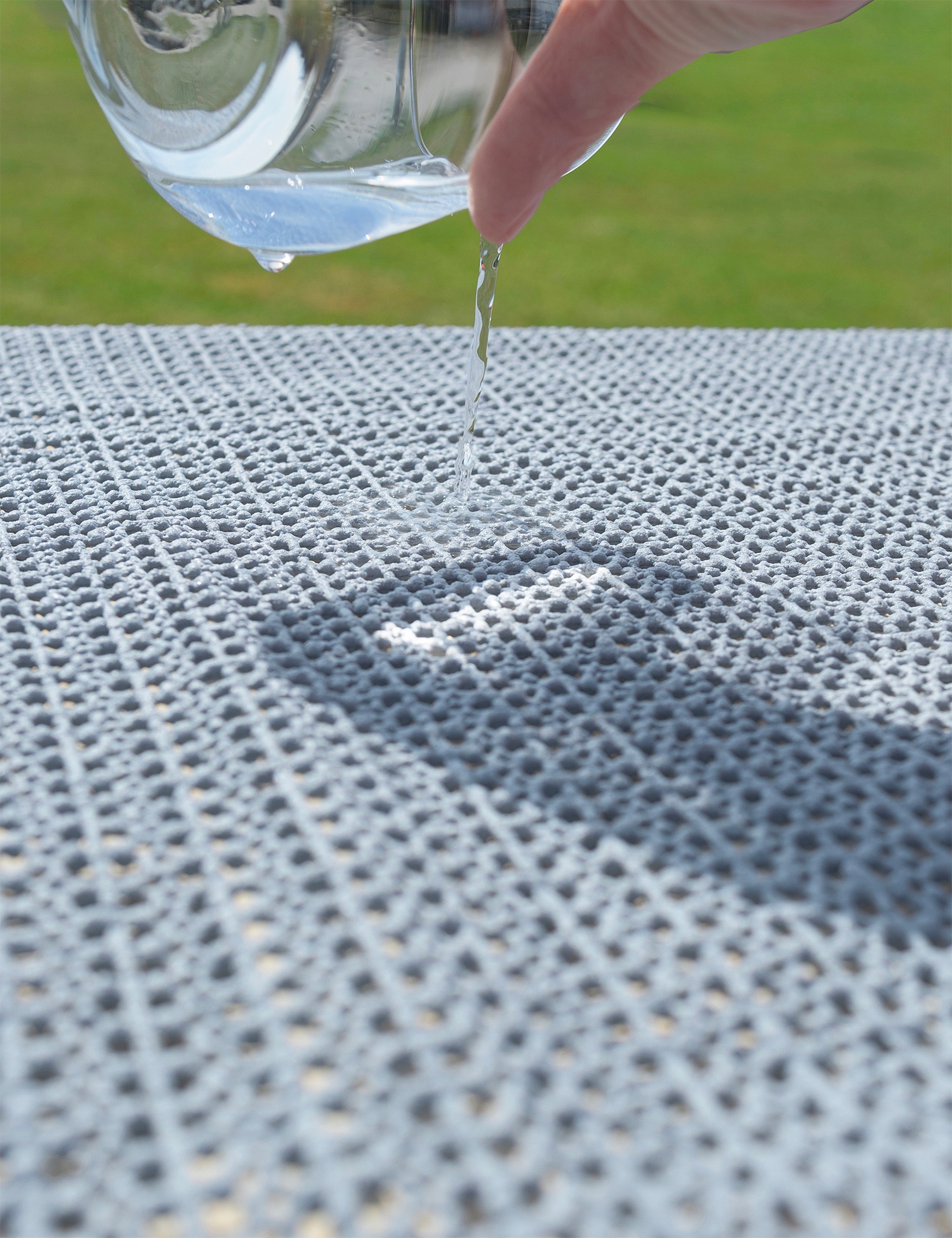 OBRUS OGRODOWY PIANKOWY SZARY PLAMOODPORNY PROSTOKĄT BOHO 130x160CM Marka e-floor