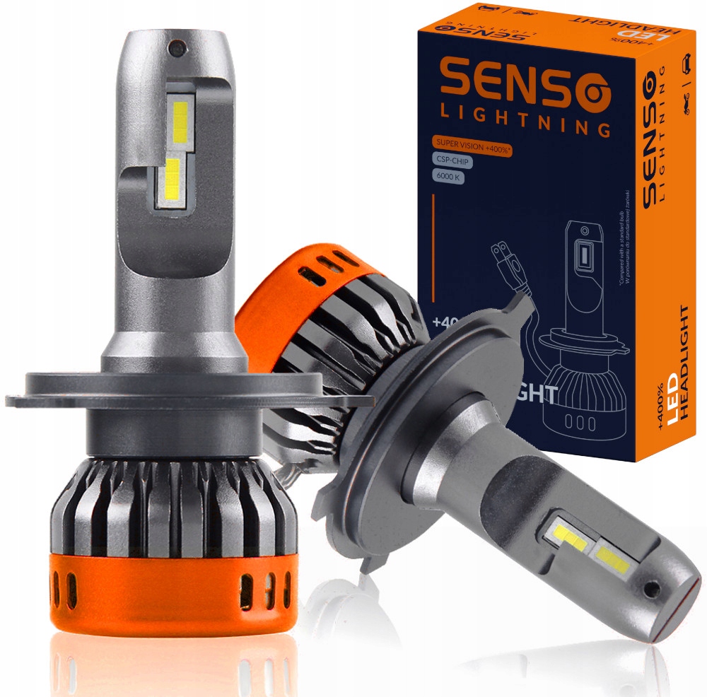 

Żarówki Senso 2x Led H4 +400% Csp 20000LM