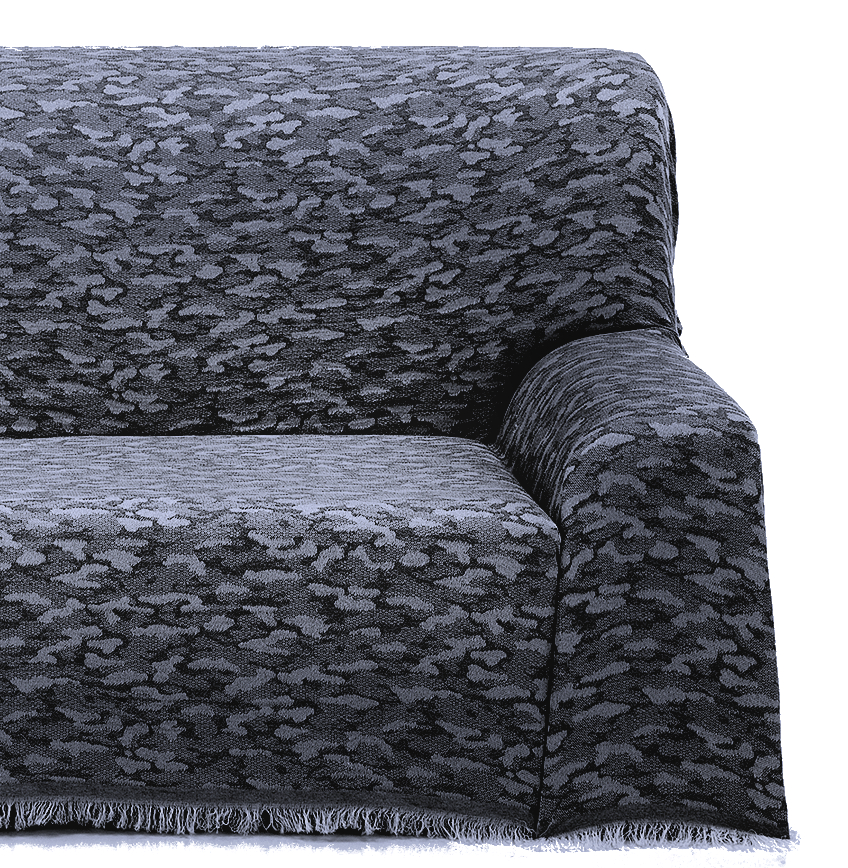 

Narzuta Pled 180X290 Czarna Moro Na Łóżko Bawełna