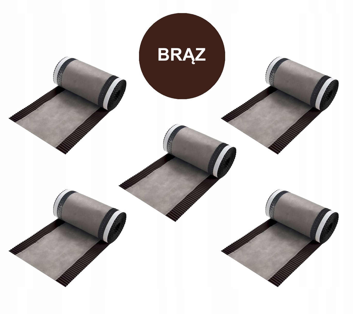 5 x hřebenová páska Dekarska Černá pod housenku Střechy 300 mm Butyl