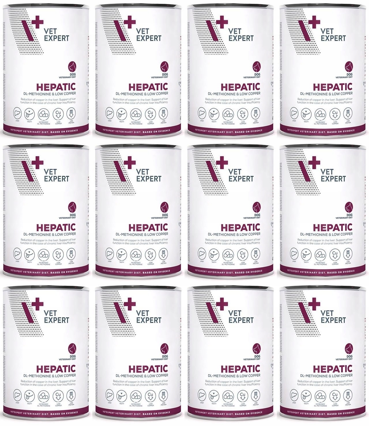 4T VetExpert Dog Hepatic puszki 12 x 400 g