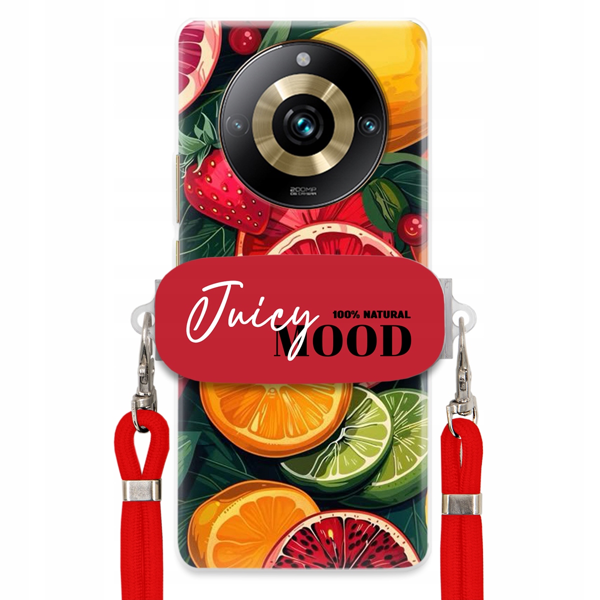 Puzdro pre Realme 11 Pro Plus 5G Červené vodítko držiak Juice Mood Módne