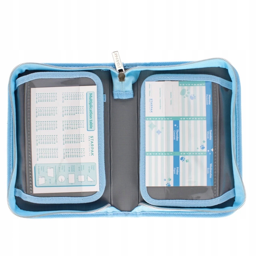 PIÓRNIK SZKOLNY ROZKŁADANY DWUKLAPKOWY DLA DZIEWCZYNKI PIESEK Z PIESKIEM Stan opakowania oryginalne