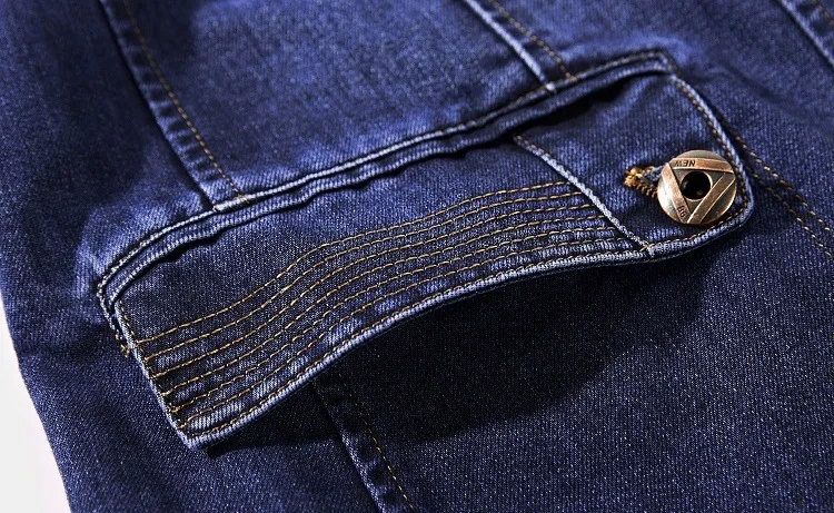 Multi Pocket Denim Jacket Men Spring Blazer Suits Kod producenta hanling