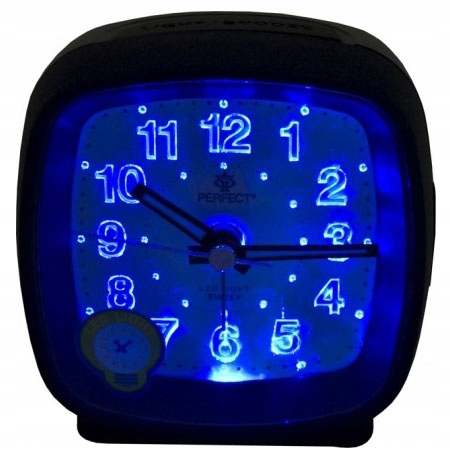 Budzik PERFECT Do Pokoju Dziecka - Cichy/Płynący Kolor biały