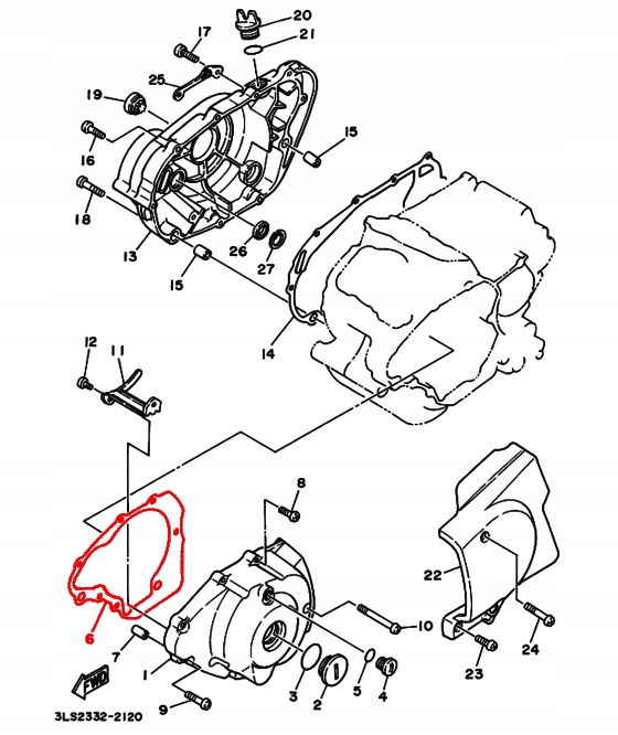 Uszczelka pokrywy alternatora Yamaha XV S 125 250 Producent R-Parts