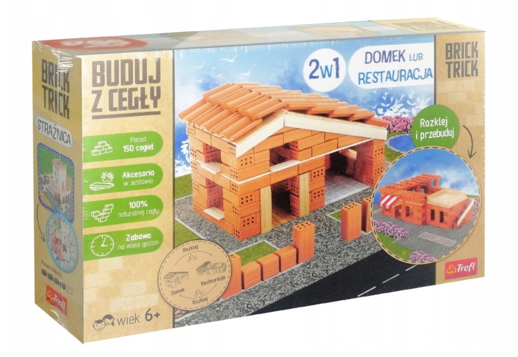 Buduj z Cegły Domek lub Restauracja 2w1 Brick Trick Trefl 150 Cegieł