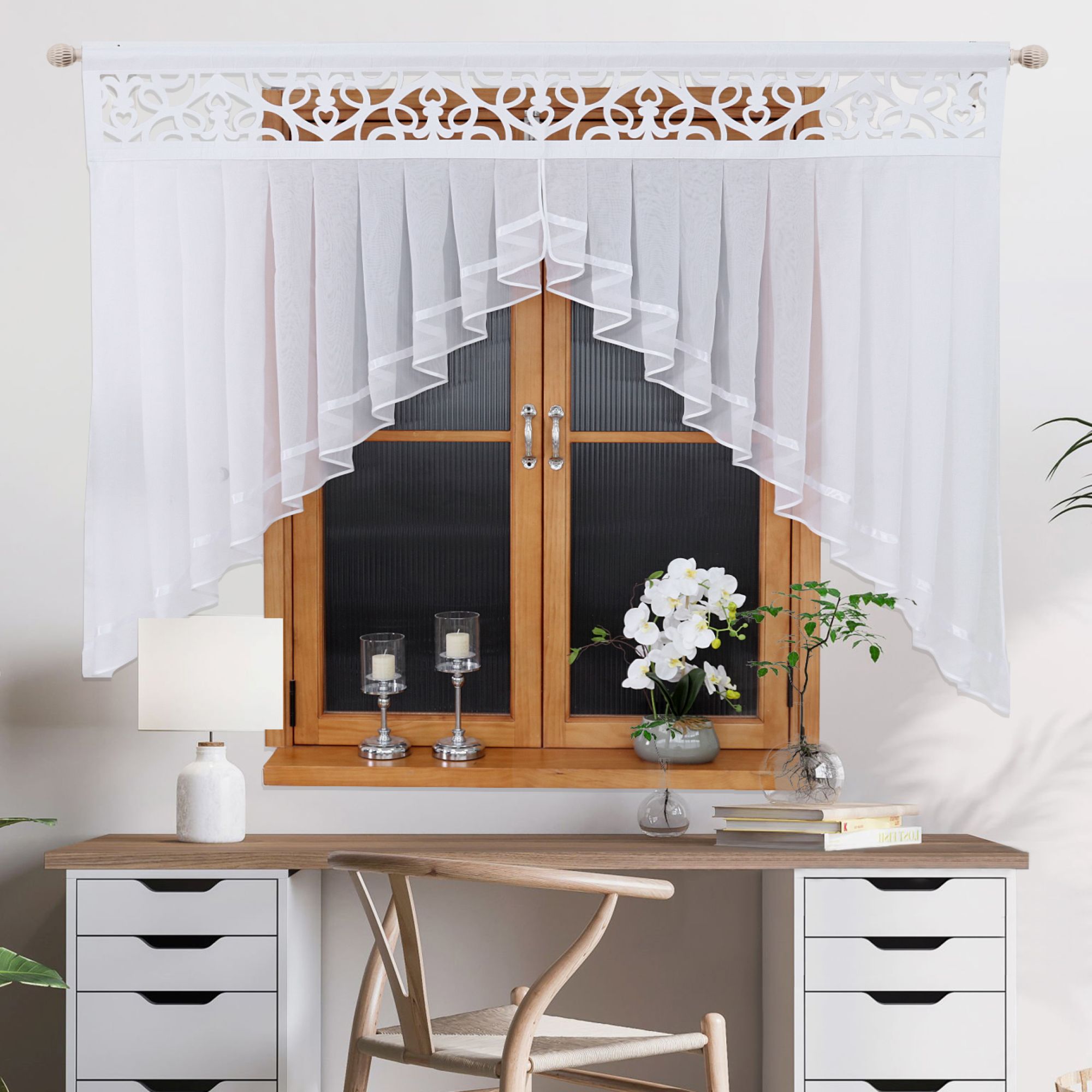 Firany Gotowe 150 X 100 CM Firanki Do Kuchni Panel Dekoracyjny