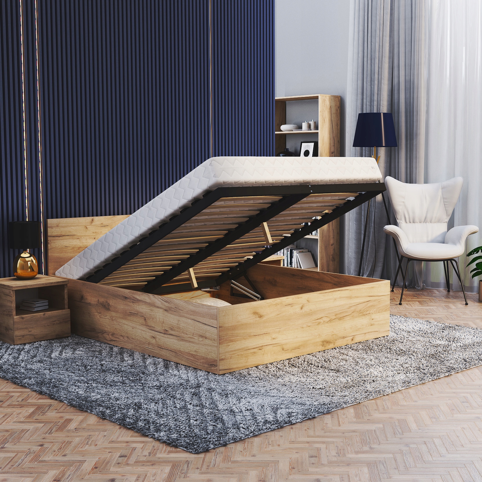 

Łóżko 180x200 materac podnoszone Panama Pm