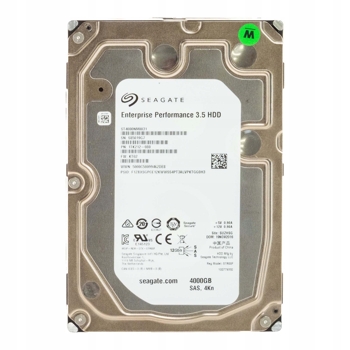 Seagate Enterprise Performance 3,5" Hdd 4TB 7,2K 256MB SAS-3 3,5'' ST4000NM0