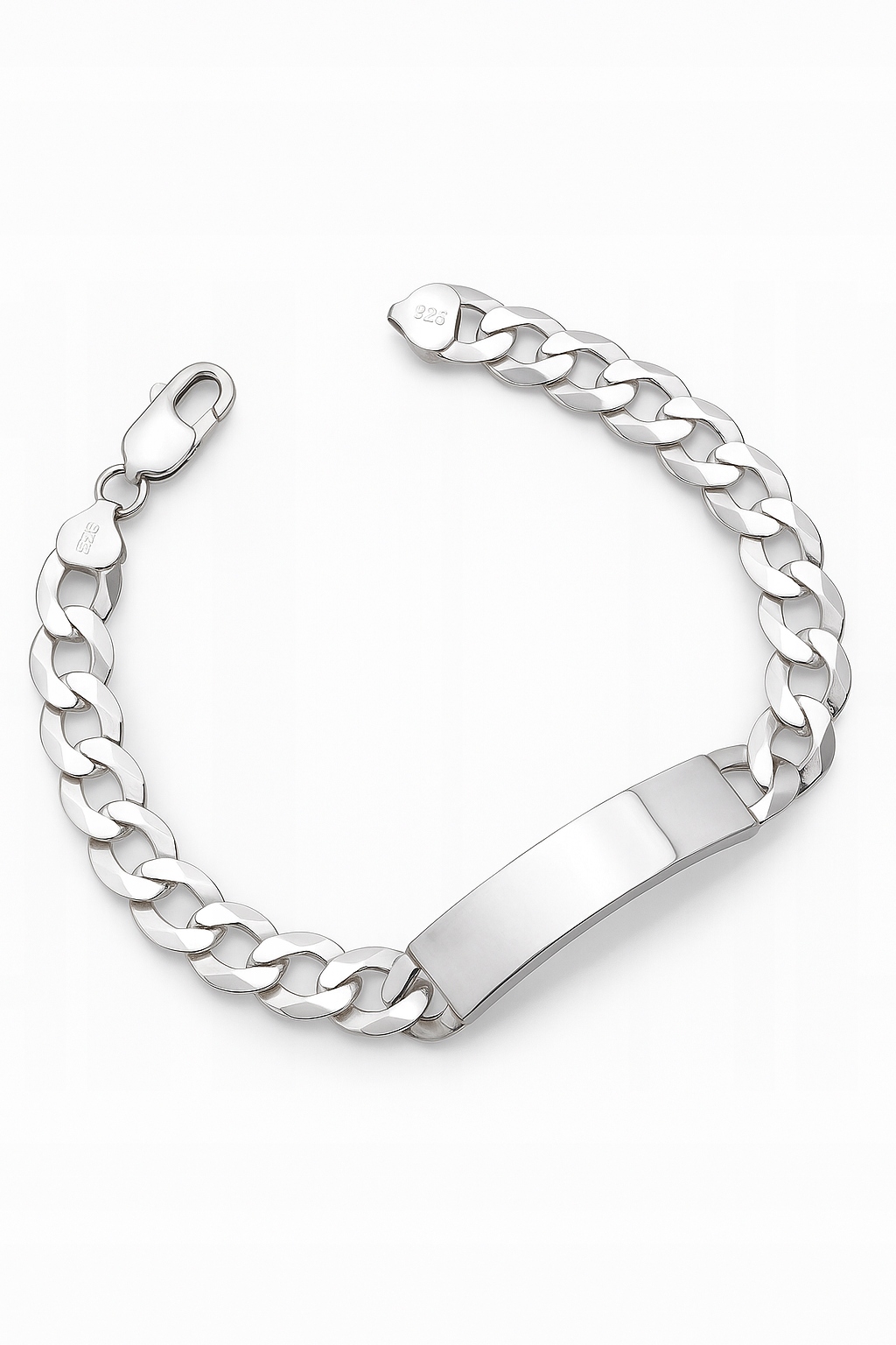 Stříbrný náramek s širokým pancířem a gravírovacím plechem