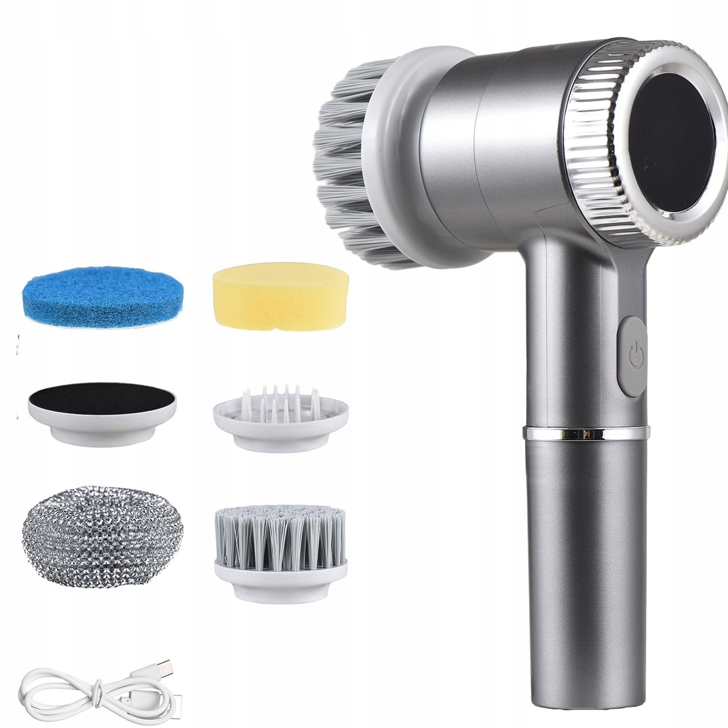 Levně Elektrický Čistící Kartáč Led Displej 3 Rychlosti 2000 mAh Výkonný