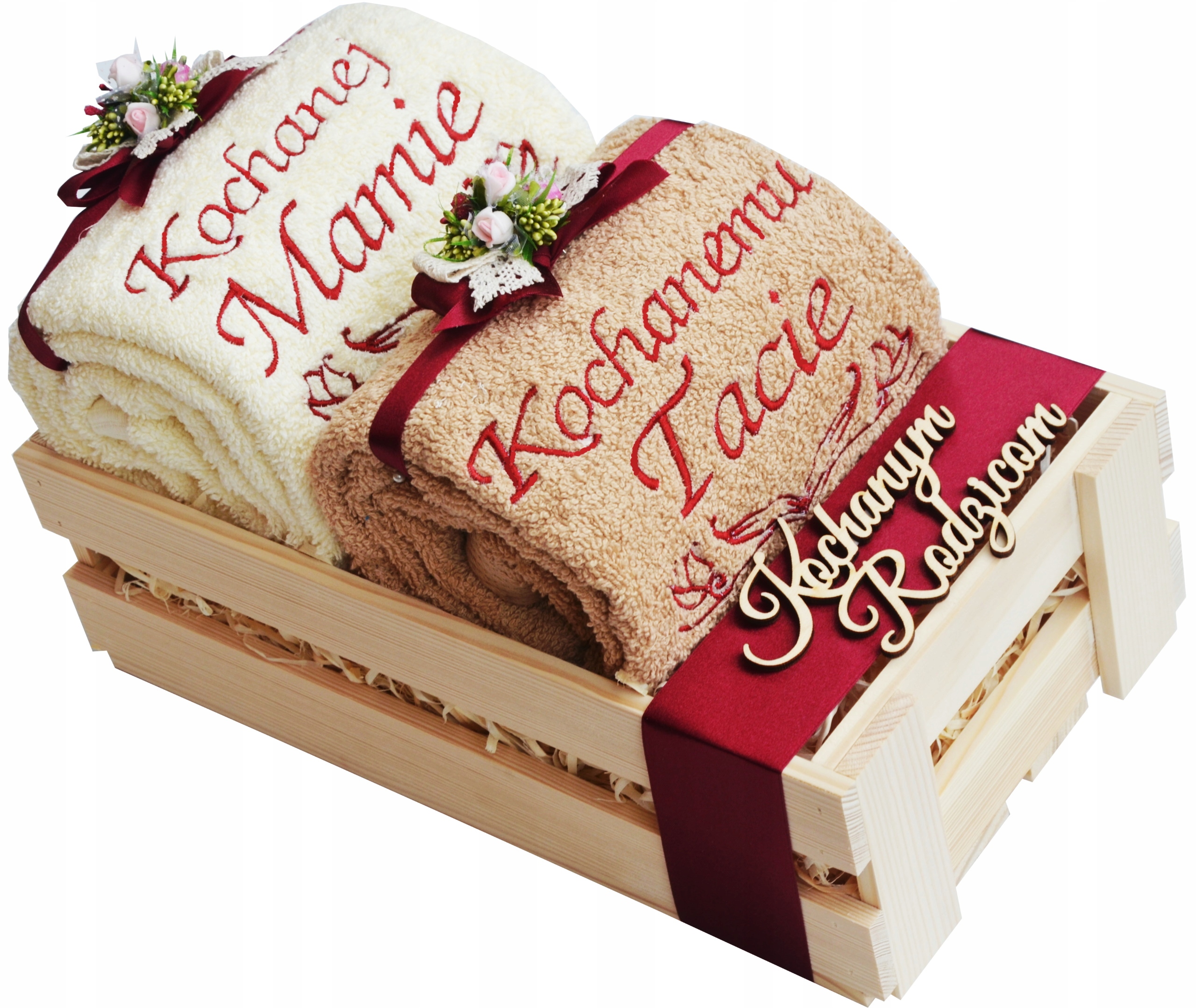 Podziękowanie dla Rodziców Komplet Ręczników Haft