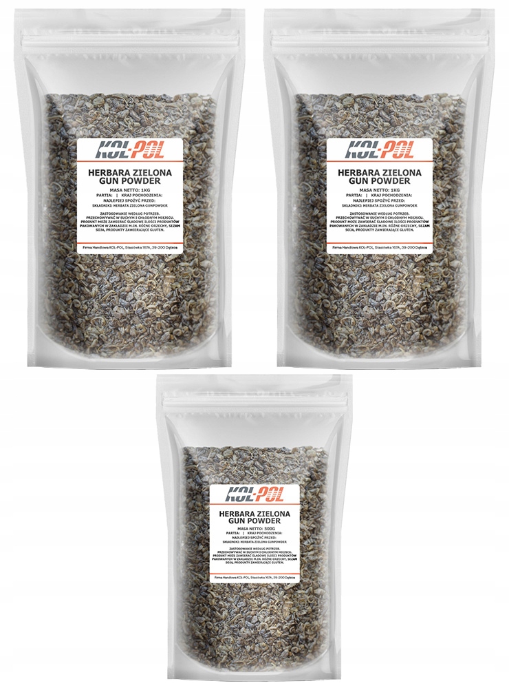 Herbata Zielona Gunpowder 2,5kg Liściasta