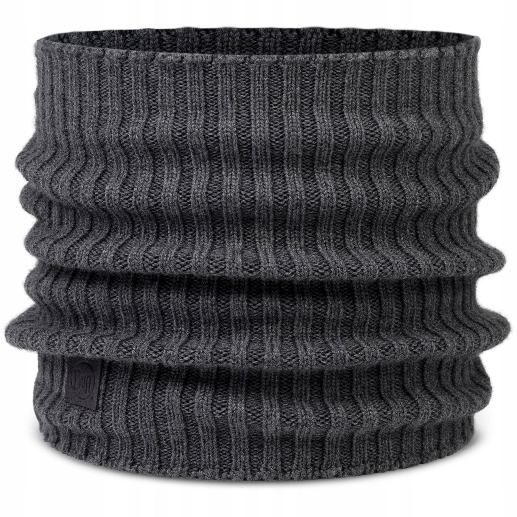Komin Buff z wełny merino Knitted Norval Grey