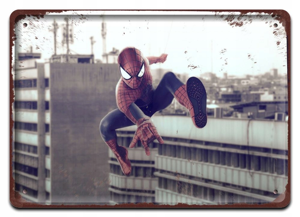 Spider-man Szyld Plakat filmowy-metalowy #15203