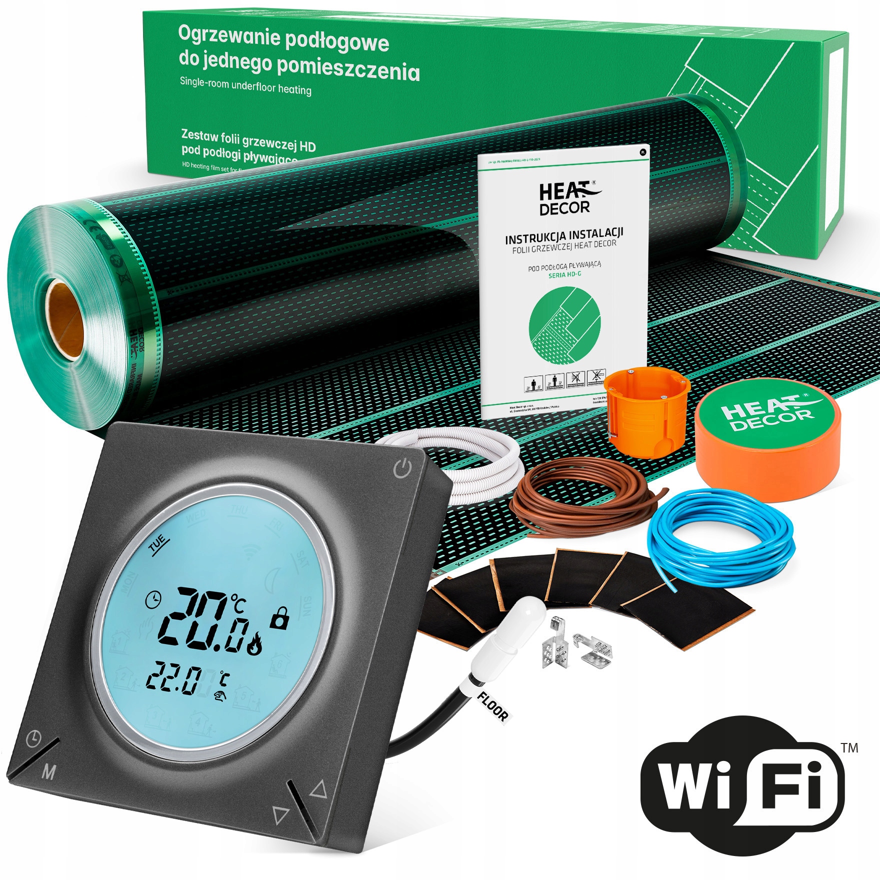 Folia grzewcza Hd-g T300.G.WIFI 140 W/m² Zestaw 5 m²