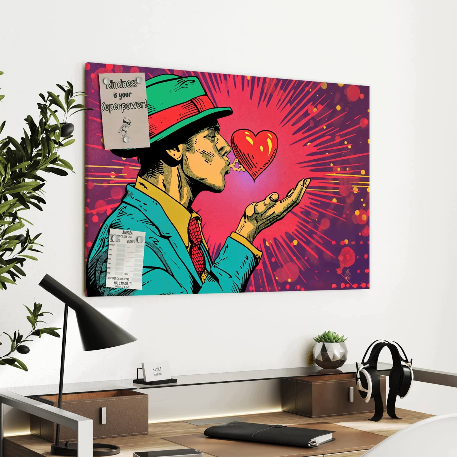 Magnetická tabule Pocalunek Milošč 90 × 60 cm