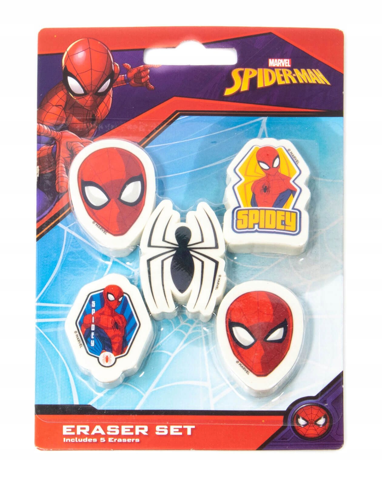 

Gumki do mazania Marvel Spider-Man zestaw 5szt
