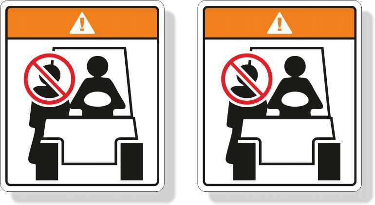 Naklejki BHP OSTRZEGAWCZA na WÓZEK WIDŁOWY