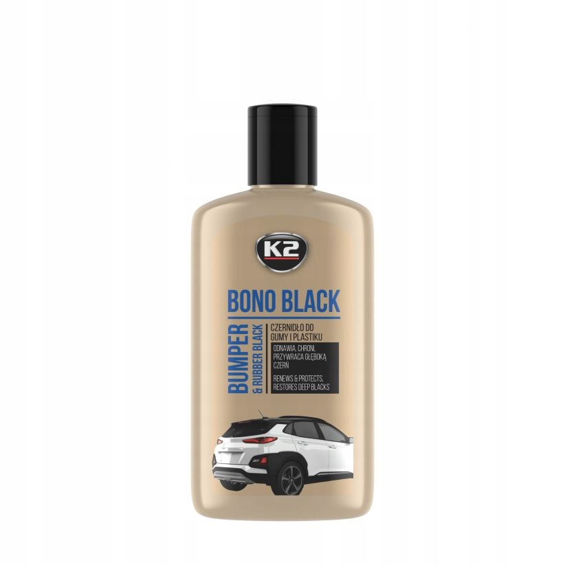 Czernidło do gumy i plastiku K2 BONO BLACK 250ml