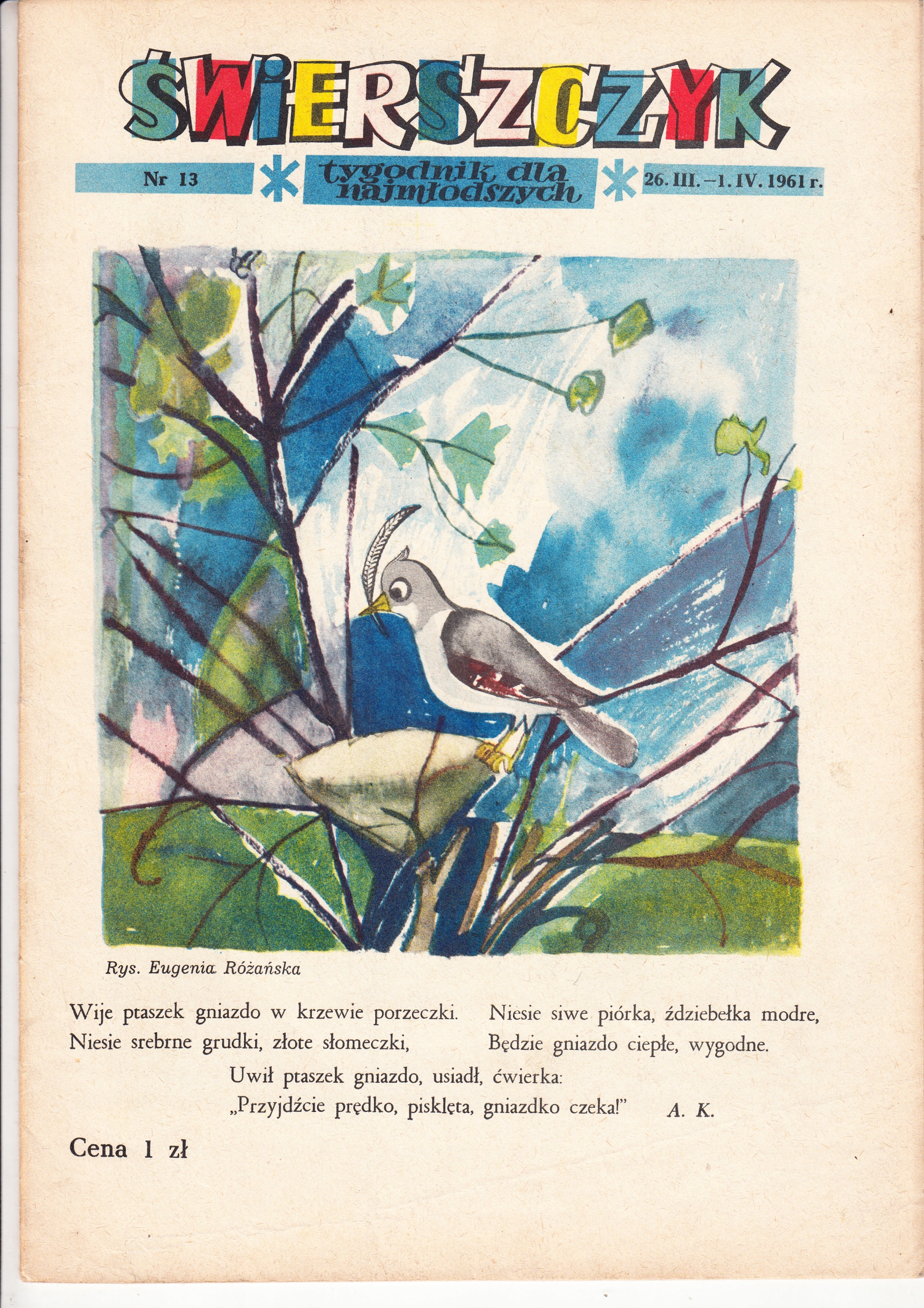 Świerszczyk nr.13 26.III.-1.IV.1961r.