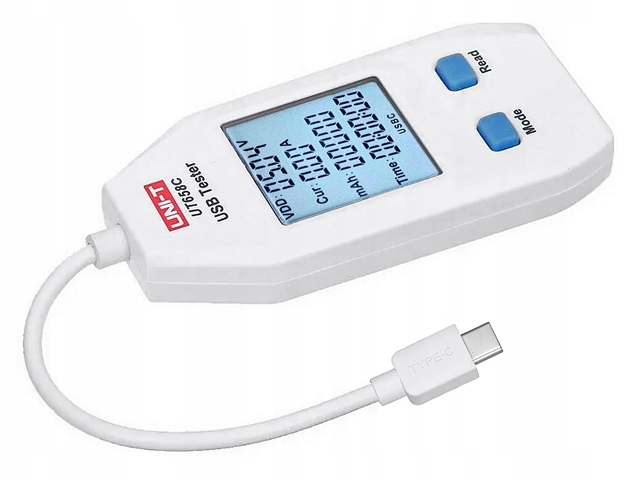 Měřič napájení, monitor Usb/c, napětí, proud, energie, čas