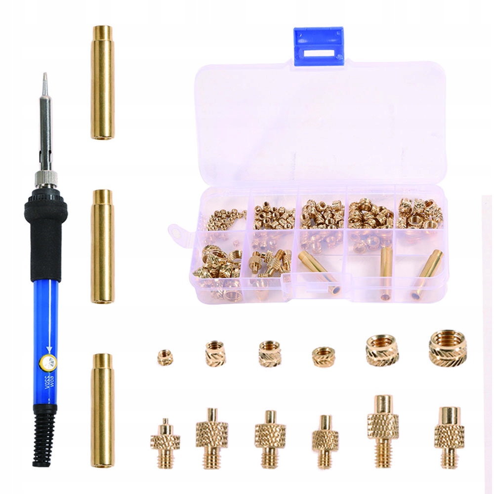 Mosazné krytky pro 3D tisk 360ks M2 M3 M4 M5 M6 M8 Závitové vložky