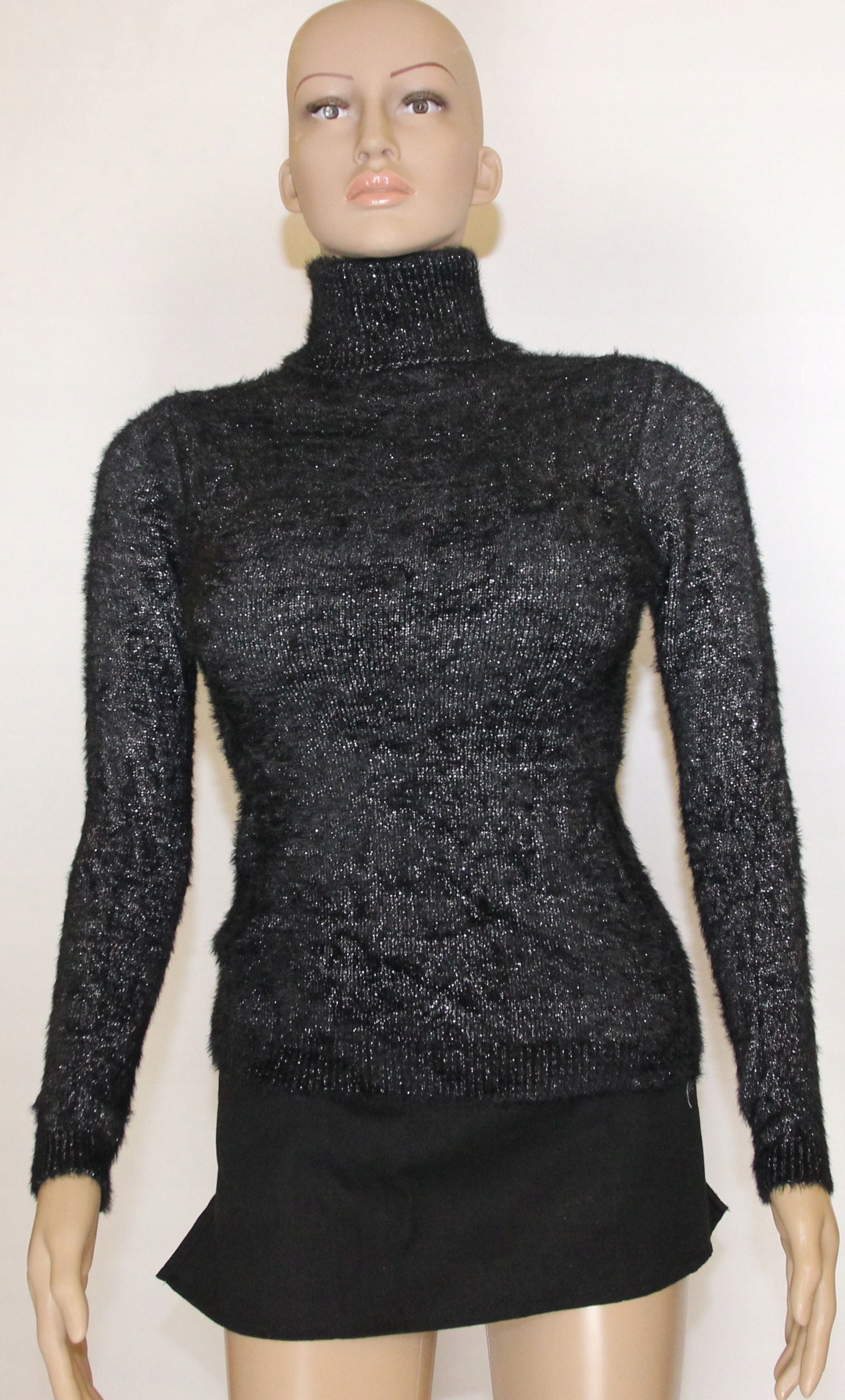 

Damski sweter Srebrną Nitką alpaka golf S M L