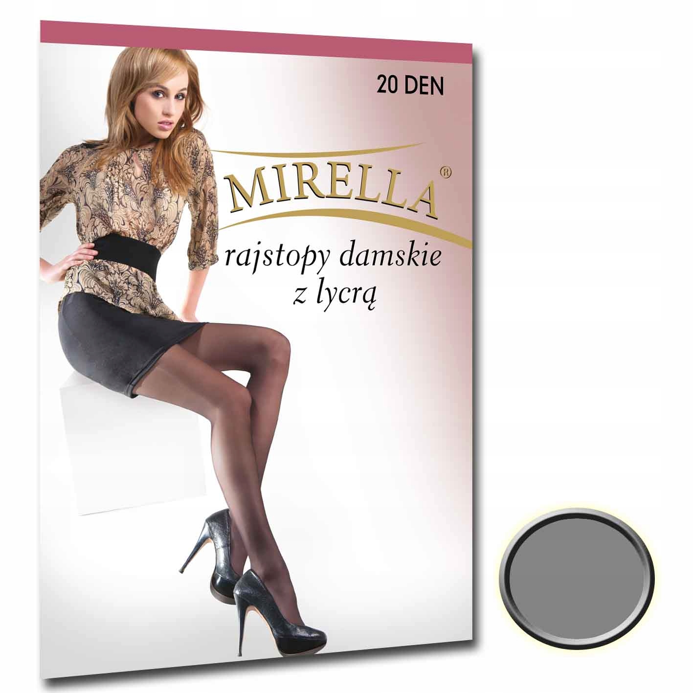 

Mirella Rajstopy damskie Lycra 20 den 2 Grigio