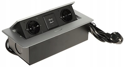 Listwa Zasilająca Meblowa FPS-2S2U/CABLE (2 Gniazda 2 Usb)