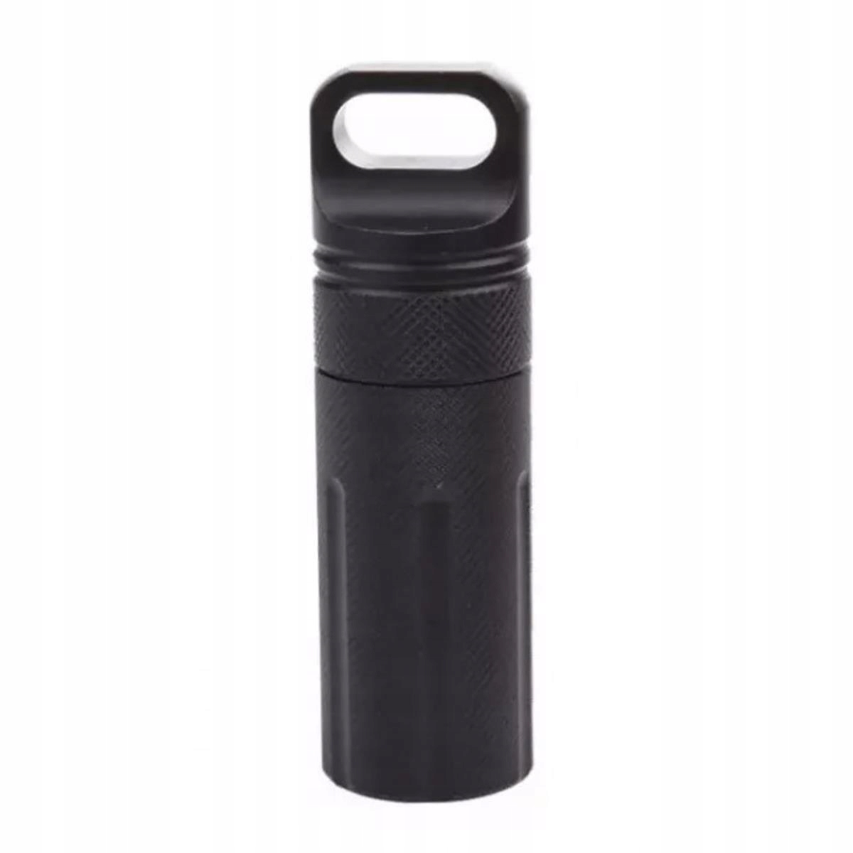 Kapsuła Wodoodporna Camo Pojemnik Survival Edc Aluminium Szczelna Czarna