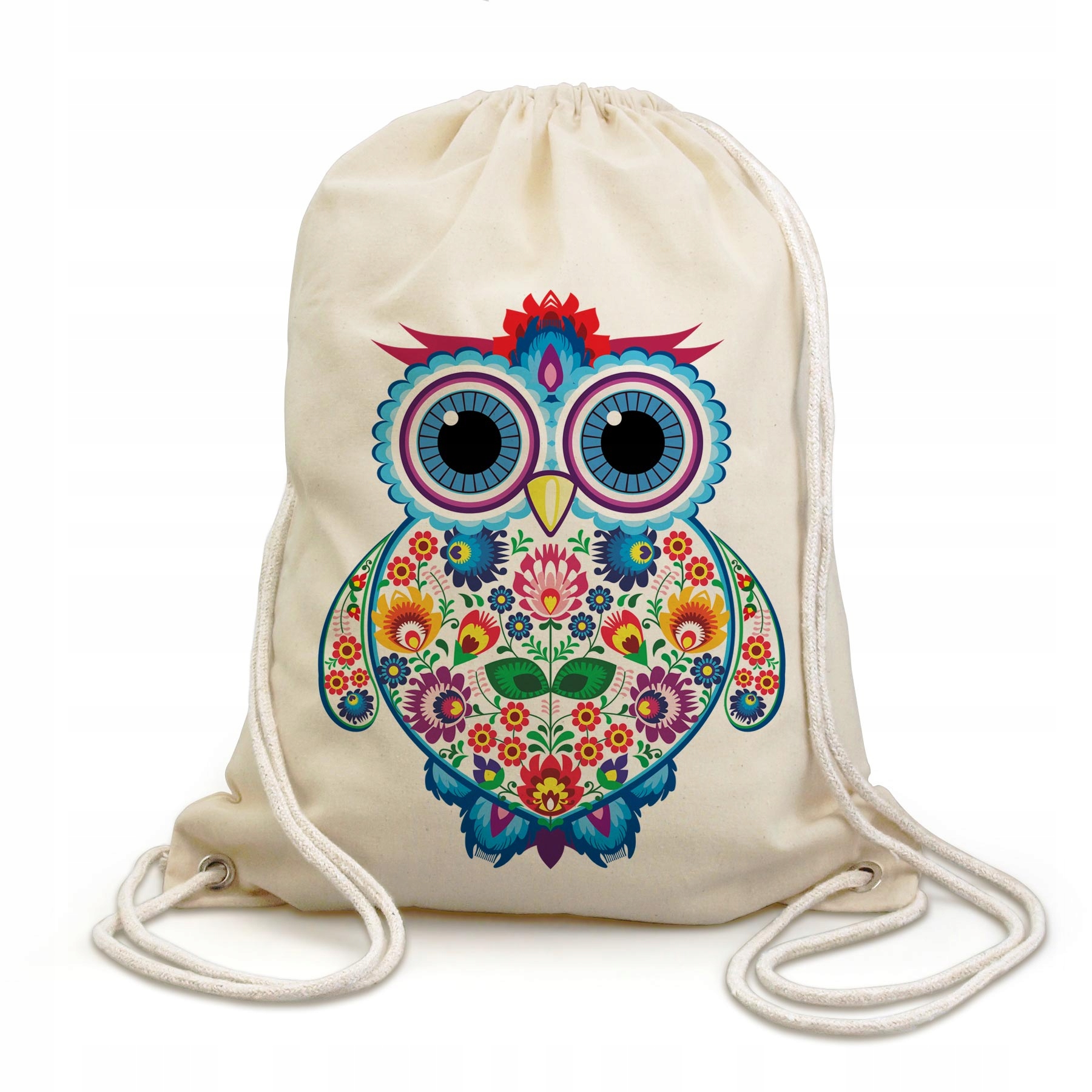 

Plecak Worek Sowa Folkowa, natural