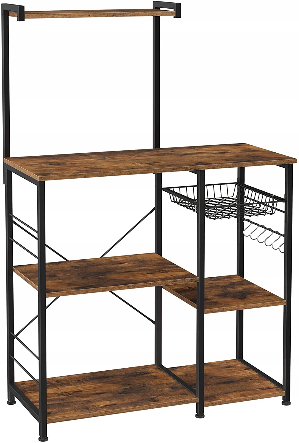 Regał wyspa kuchenna Songmics 90x40x132 cm loft brąz